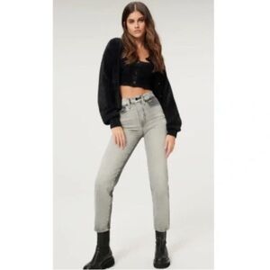 Good American Vintage Two Tone Jean black and gray classic jeans 0/25​​